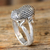 Sterling silver cocktail ring, 'Crouching Frog' - Sterling Silver Frog Cocktail Ring from Bali thumbail