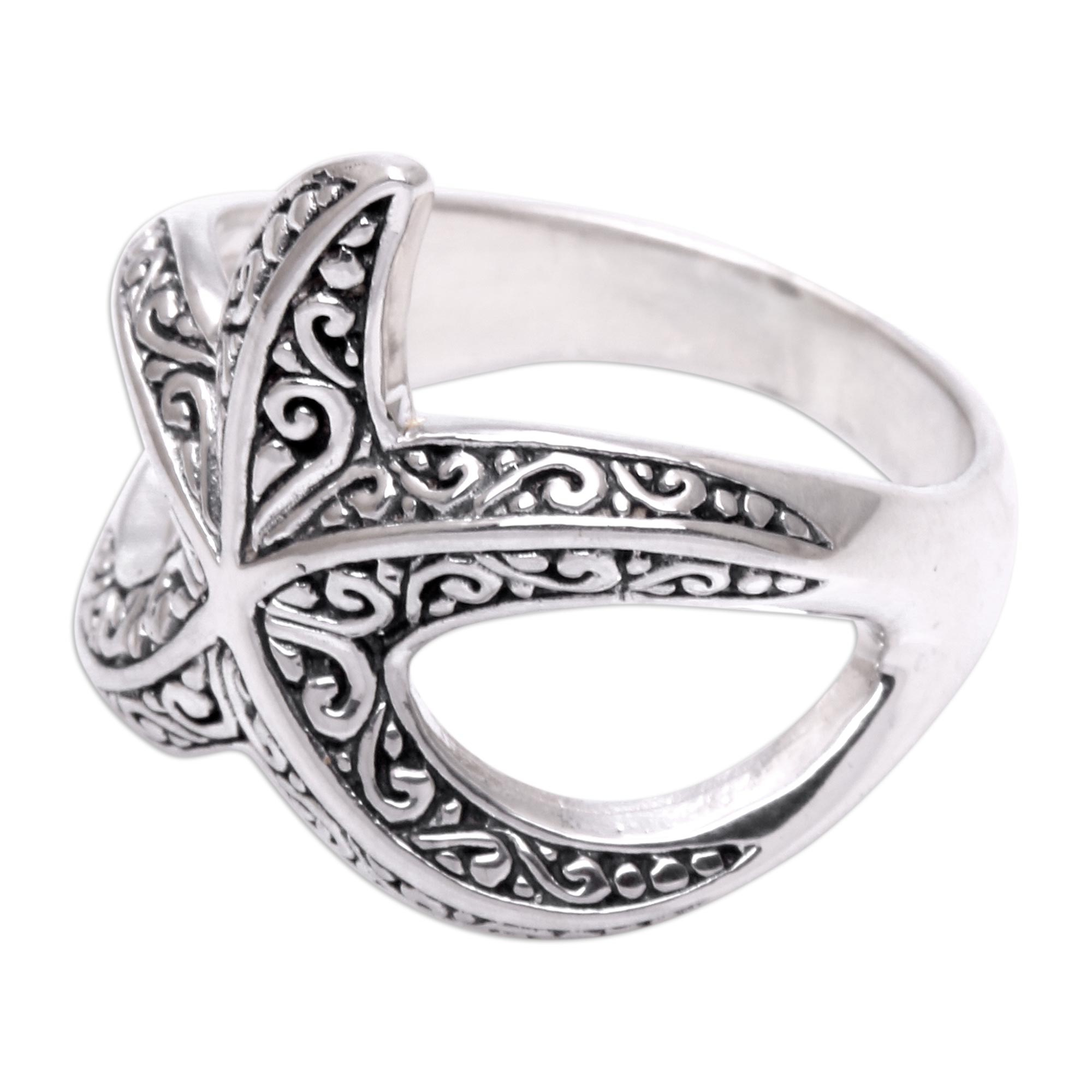 UNICEF Market | Sterling Silver Starfish Cocktail Ring from Bali - Bali ...