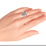 Sterling silver cocktail ring, 'Bali Starfish' - Sterling Silver Starfish Cocktail Ring from Bali