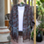 Batik rayon kimono jacket, 'Denpasar Lady in Brown' - Leaf Motif Batik Rayon Kimono Jacket in Brown from Bali (image 2) thumbail