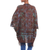 Batik rayon kimono jacket, 'Denpasar Lady in Brown' - Leaf Motif Batik Rayon Kimono Jacket in Brown from Bali (image 2e) thumbail