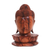Wood sculpture, 'Buddha and Lotus' - Wood Sculpture of Buddha's Head on a Lotus Flower from Bali thumbail