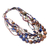 Batik cotton strand necklace, 'Javanese Tradition' - Colorful Batik Cotton Strand Necklace from Java