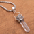 Halskette mit Quarzanhänger - Halskette aus balinesischem Sterlingsilber und Quarzkristall