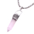 Quartz and amethyst pendant necklace, 'Precious Amulet' - Sterling Silver Amethyst and Clear Quartz Amulet Necklace