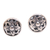 Sterling silver stud earrings, 'Lotus Kingdom' - Handcrafted Round Sterling Silver Lotus Flower Stud Earrings thumbail