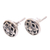 Sterling silver stud earrings, 'Lotus Kingdom' - Handcrafted Round Sterling Silver Lotus Flower Stud Earrings (image 2c) thumbail