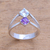 Blue topaz and amethyst cocktail ring, 'Twinkling Twilight' - Amethyst and Blue Topaz Sterling Silver Cocktail Ring (image 2) thumbail
