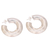 Sterling silver half-hoop earrings, 'Curving Pillars' - Modern Sterling Silver Half-Hoop Earrings from Bali thumbail