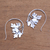 Sterling silver drop earrings, 'Leafy Canopy' - Leaf-Shaped Sterling Silver Drop Earrings from Bali thumbail