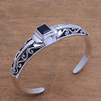 Amethyst cuff bracelet,