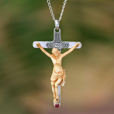 Jesus Loves You Cross Charm - Assorted Colors Sterling Gifts