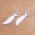 Sterling silver and bone dangle earrings, 'Ready to Fly' - Sterling Silver and Bone Wing Dangle Earrings from Bali (image 2c) thumbail