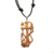 Bone pendant necklace, 'Faithful Sun and Moon' - Hand-Carved Bone Cross Pendant Necklace from Bali thumbail