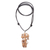 Bone pendant necklace, 'Faithful Sun and Moon' - Hand-Carved Bone Cross Pendant Necklace from Bali (image 2d) thumbail