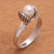 Cultured pearl cocktail ring, 'Clam Shell' - Cultured Pearl Clam Cocktail Ring from Bali