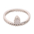 Moonstone band ring, 'Lovely Serenity' - Dot Motif Moonstone Band Ring Crafted in Bali thumbail
