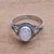 Rainbow moonstone single-stone ring, 'Princess Gem' - Handmade Rainbow Moonstone Single-Stone Ring from Bali (image 2c) thumbail
