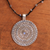 Rainbow moonstone beaded pendant necklace, 'Pebble Shield' - Rainbow Moonstone Beaded Pendant Necklace from Bali (image 2) thumbail