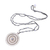 Rainbow moonstone beaded pendant necklace, 'Pebble Shield' - Rainbow Moonstone Beaded Pendant Necklace from Bali thumbail