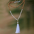 Gold accented moonstone beaded pendant necklace, 'Batuan Harmony' - 22k Gold Plated Moonstone Beaded Necklace from Bali (image 2) thumbail