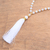 Gold accented moonstone beaded pendant necklace, 'Batuan Harmony' - 22k Gold Plated Moonstone Beaded Necklace from Bali (image 2c) thumbail