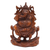 Holzskulptur „Ganesha der Prächtige“ - Handgeschnitzte Ganesha-Skulptur aus Suar-Holz aus Bali