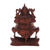 Escultura en madera, 'Ganesha el Magnífico' - Escultura de Ganesha de madera de suar tallada a mano de Bali