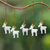 Wood ornaments, 'Reindeer Voyage in White' (set of 5) - Hand-Painted Wood Reindeer Ornaments from Bali (Set of 5)