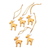Wood ornaments, 'Reindeer Voyage in Gold' (set of 5) - Gold-Tone Wood Reindeer Ornaments from Bali (Set of 5) (image 2a) thumbail