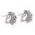 Gold accent blue topaz drop earrings, 'Ocean Arch' - Sterling Silver Gold Accent Blue Topaz Drop Earrings