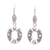 Gold accent sterling silver dangle earrings, 'Exotic Wreath' - Gold Accent Sterling Silver Oval Floral Dangle Earrings