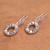 Gold accent sterling silver dangle earrings, 'Exotic Wreath' - Gold Accent Sterling Silver Oval Floral Dangle Earrings