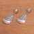 Baumelohrringe aus Sterlingsilber, 'Weave Drops - Ohrringe aus Sterlingsilber Bedeg-Gewebe Tröpfchen-Winkel