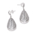 Sterling silver dangle earrings, 'Weave Drops' - Sterling Silver Bedeg Weave Droplet Dangle Earrings (image 2c) thumbail
