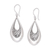 Sterling silver dangle earrings, 'Woven Allure' - Sterling Silver Teardrop Bedeg Weave Dangle Earrings thumbail
