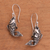 Sterling silver dangle earrings, 'Elegant Goldfish' - Balinese Sterling Silver Elegant Goldfish Dangle Earrings (image 2c) thumbail