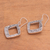 Sterling silver dangle earrings, 'Songket Splendor' - Sterling Silver Abstract Songket Motif Dangle Earrings