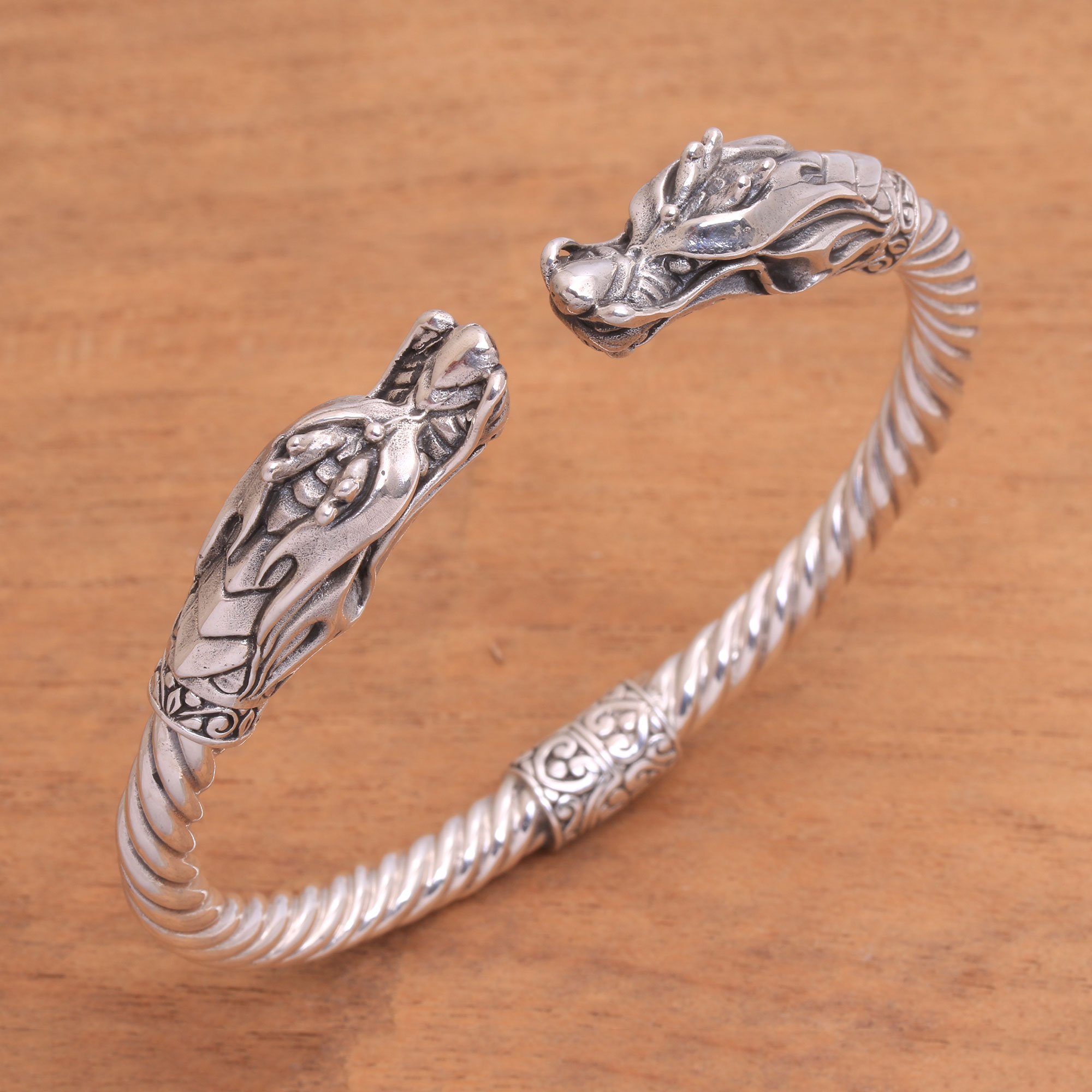 18K YG Articulating Dragon Serpent Wrap Cuff Bracelet .40tcw Rubies 168.6g  | Platinum 1911