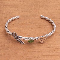 Peridot cuff bracelet,