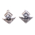 Blue topaz button earrings, 'Dragonfly Daydreams' - Blue Topaz and Sterling Silver Dragonfly Button Earrings