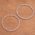 Sterling silver half-hoop earrings, 'Naga Loops' (2.4 inch) - Naga Chain Sterling Silver Half-Hoop Earrings (2.4 in.) (image 2b) thumbail