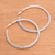 Sterling silver half-hoop earrings, 'Naga Loops' (2 inch) - Naga Chain Sterling Silver Half-Hoop Earrings (2 in.) (image 2) thumbail