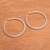 Sterling silver half-hoop earrings, 'Naga Loops' (2 inch) - Naga Chain Sterling Silver Half-Hoop Earrings (2 in.) (image 2b) thumbail