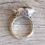 Prasiolite cocktail ring, 'Glittering Boat' - 4-Carat Prasiolite Cocktail Ring from Bali