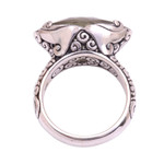 Prasiolite cocktail ring, 'Glittering Boat' - 4-Carat Prasiolite Cocktail Ring from Bali