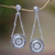 Sterling silver dangle earrings, 'Hiding Eden' - Sterling Silver Buddha Curl Motif Dangle Earrings from Bali (image 2) thumbail