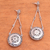 Sterling silver dangle earrings, 'Hiding Eden' - Sterling Silver Buddha Curl Motif Dangle Earrings from Bali (image 2b) thumbail