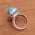 Turquoise cocktail ring, 'Vintage Charm' - Natural Turquoise Cocktail Ring from Bali (image 2c) thumbail