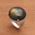 Labradorite domed ring, 'Cosmic Dome' - Labradorite Domed Cocktail Ring from Bali (image 2) thumbail